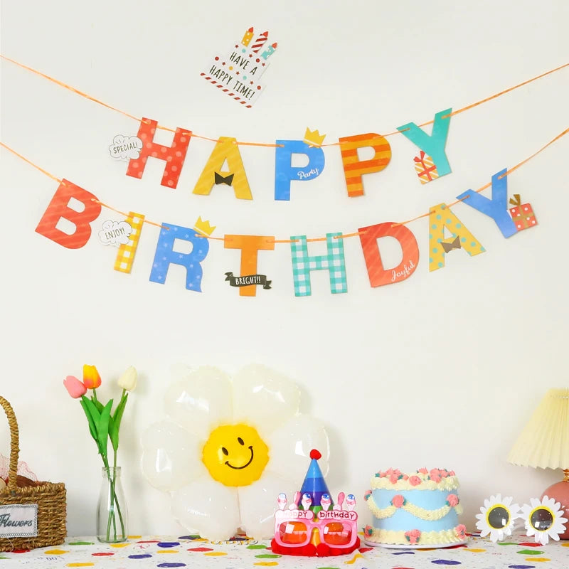 Colorful Pennant Banner with Letters