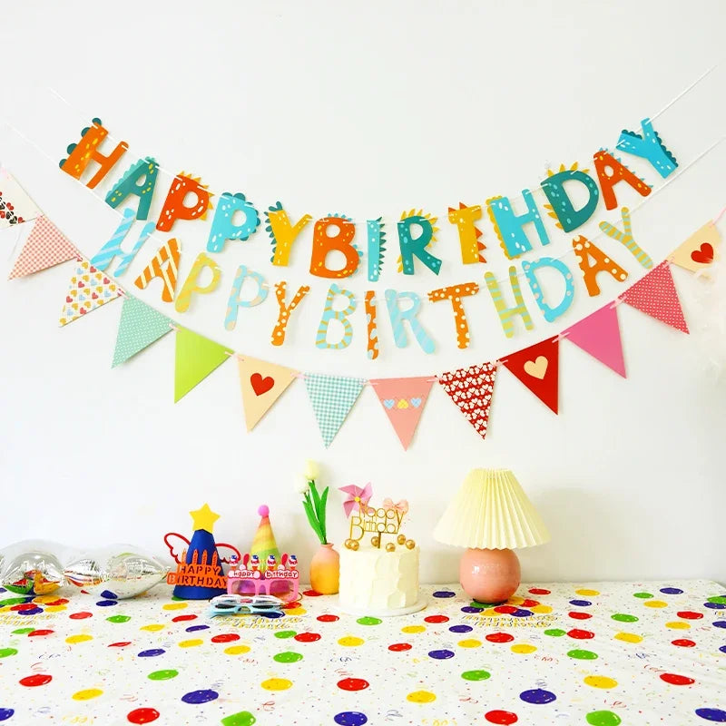 Colorful Pennant Banner with Letters