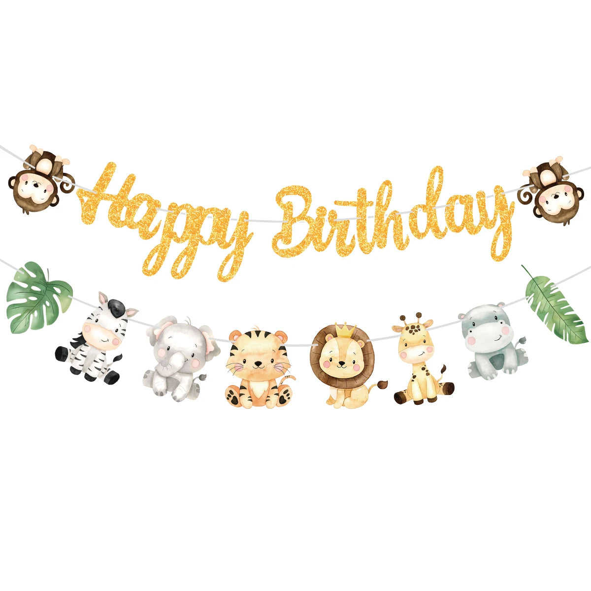 Animal Happy Bday Banner