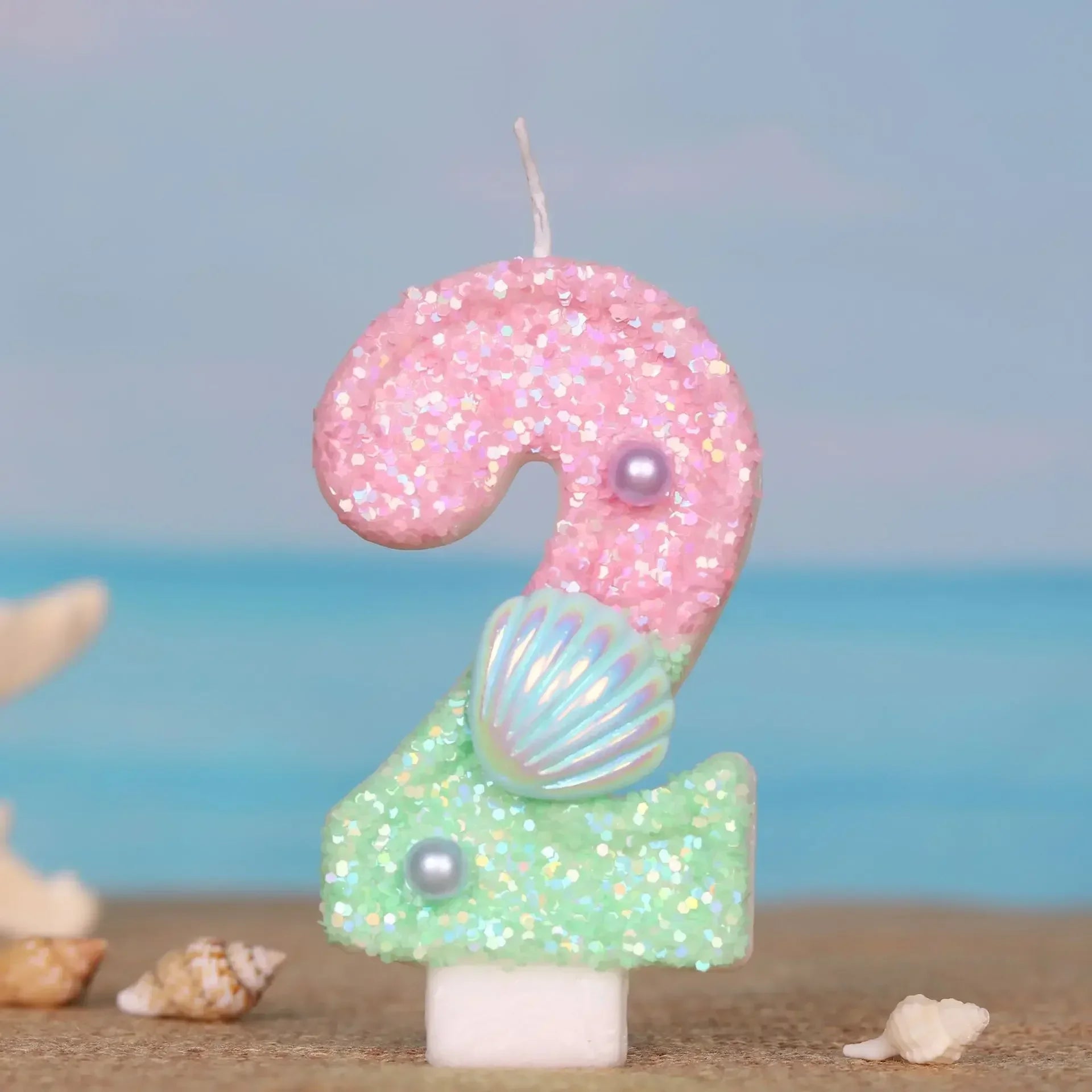 Ocean Mermaid Number Candles