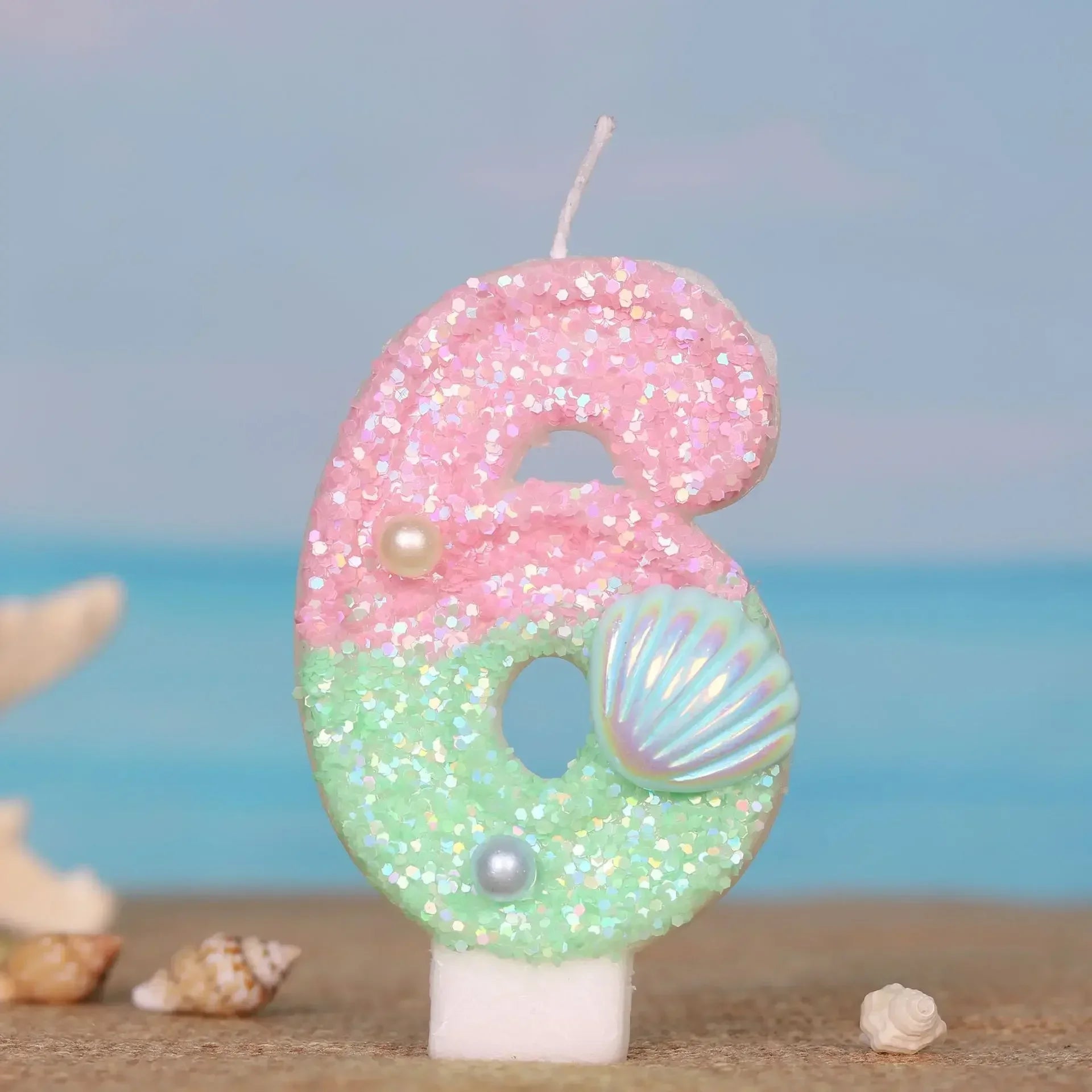 Ocean Mermaid Number Candles