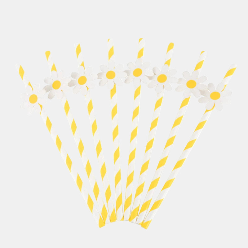 Daisy Paper Straws