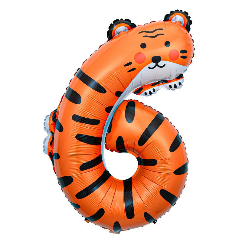 Animal Print Number Balloon