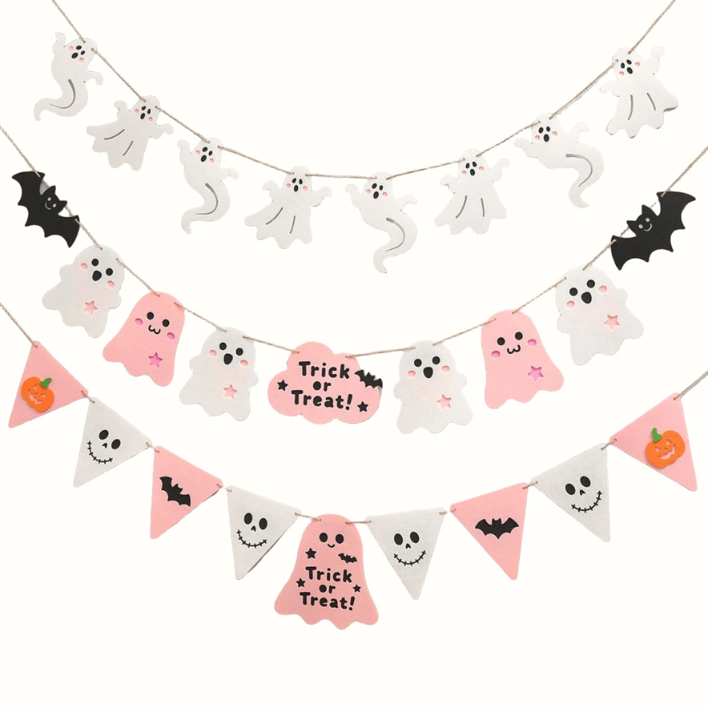 Pink Ghost Flag Banner