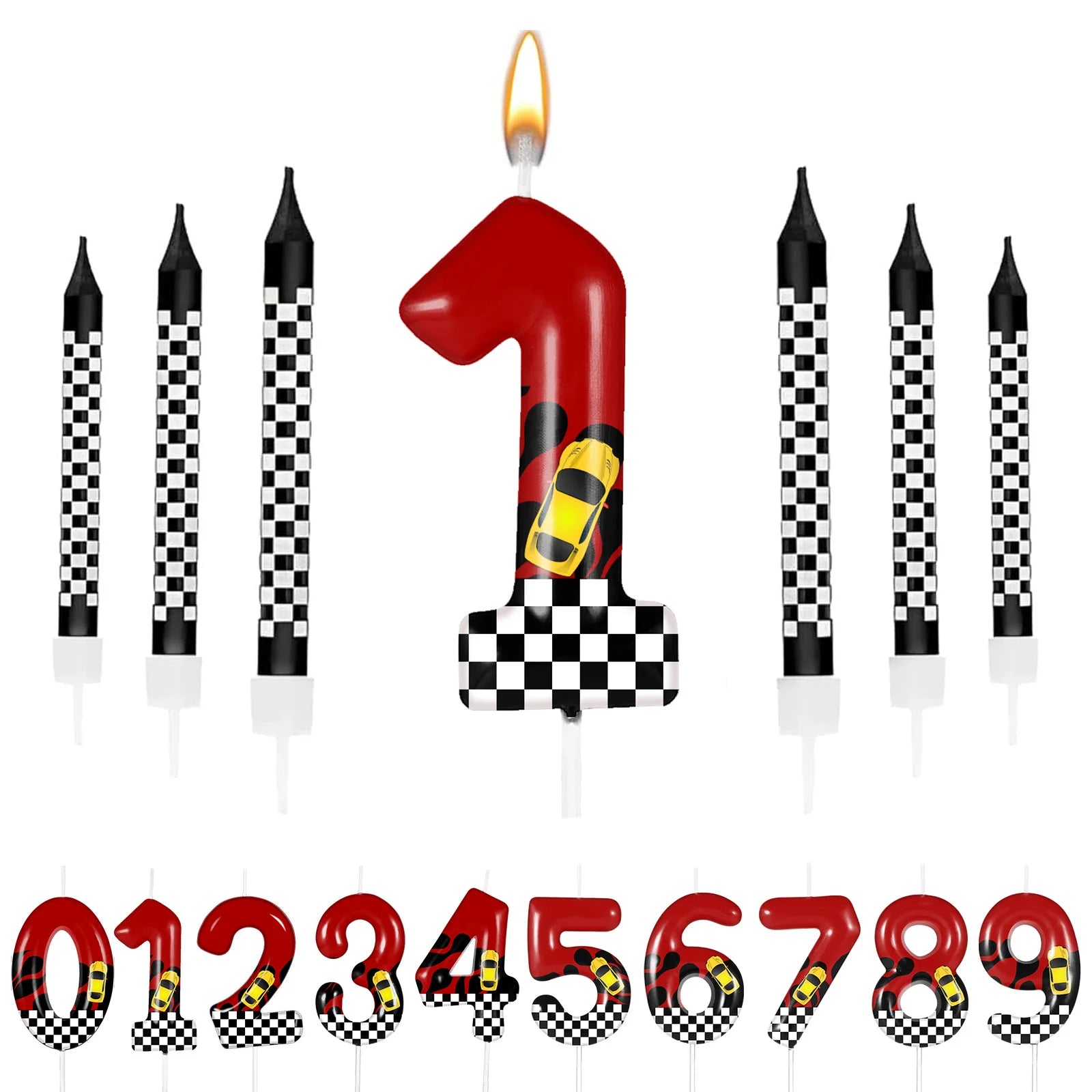 7pcs Racing Cars Candles