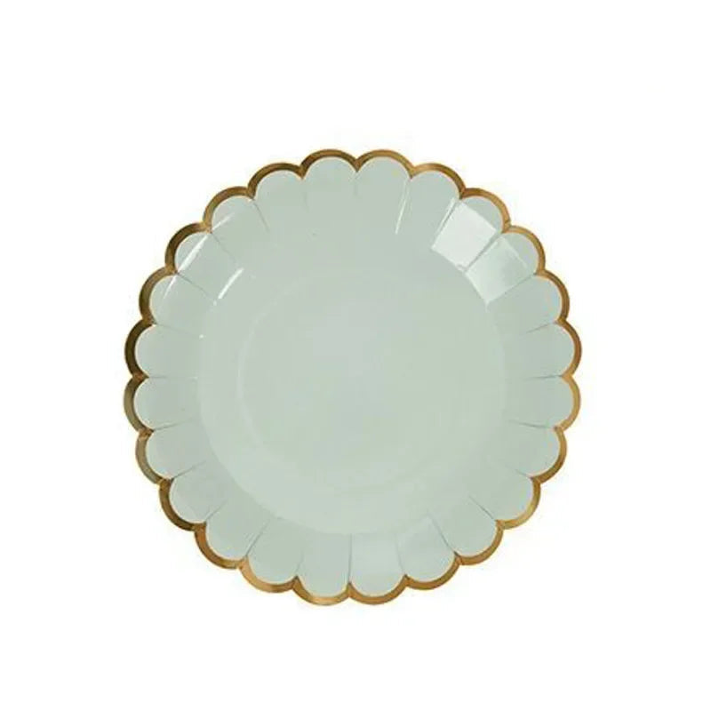 Macaron Color Disposable Plates