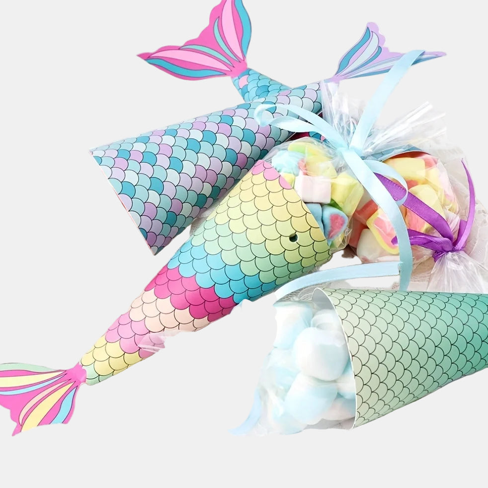 Mermaid Paper Candy Gift Boxes