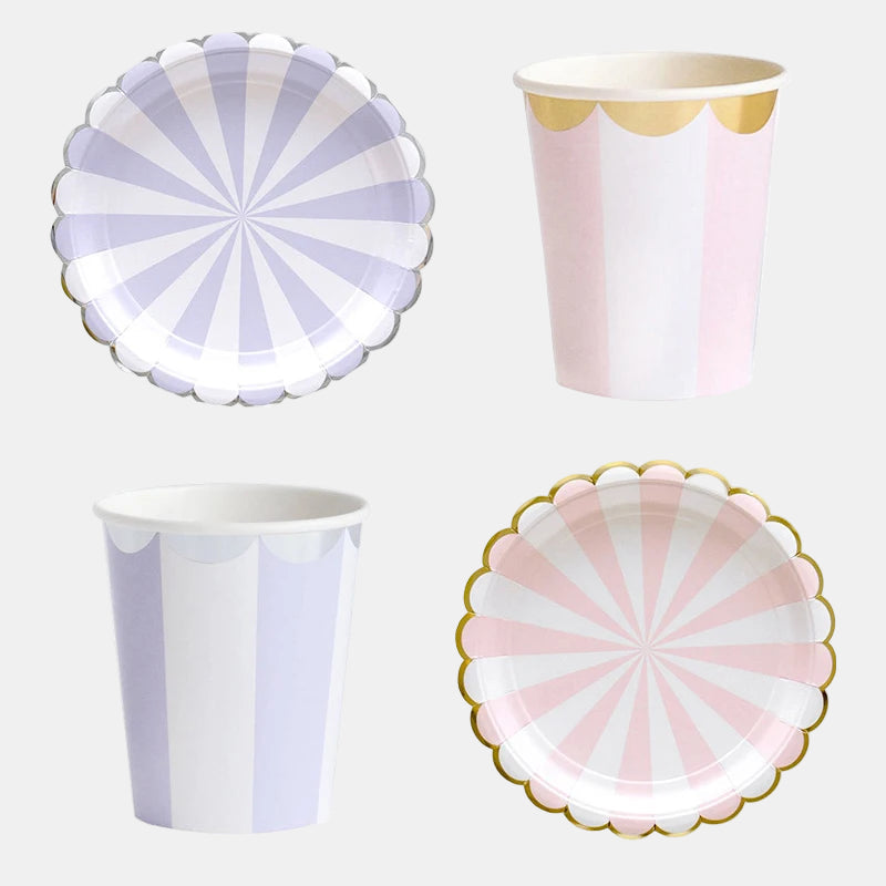 Colorful Stripe Party Paper Cups
