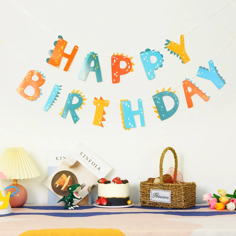 Colorful Pennant Banner with Letters