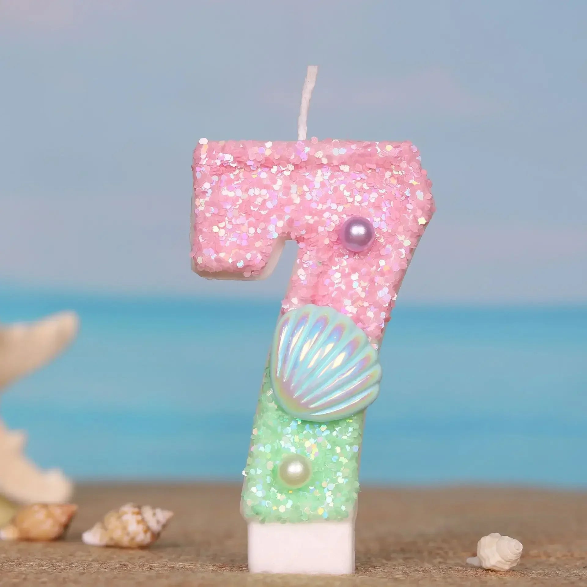 Ocean Mermaid Number Candles