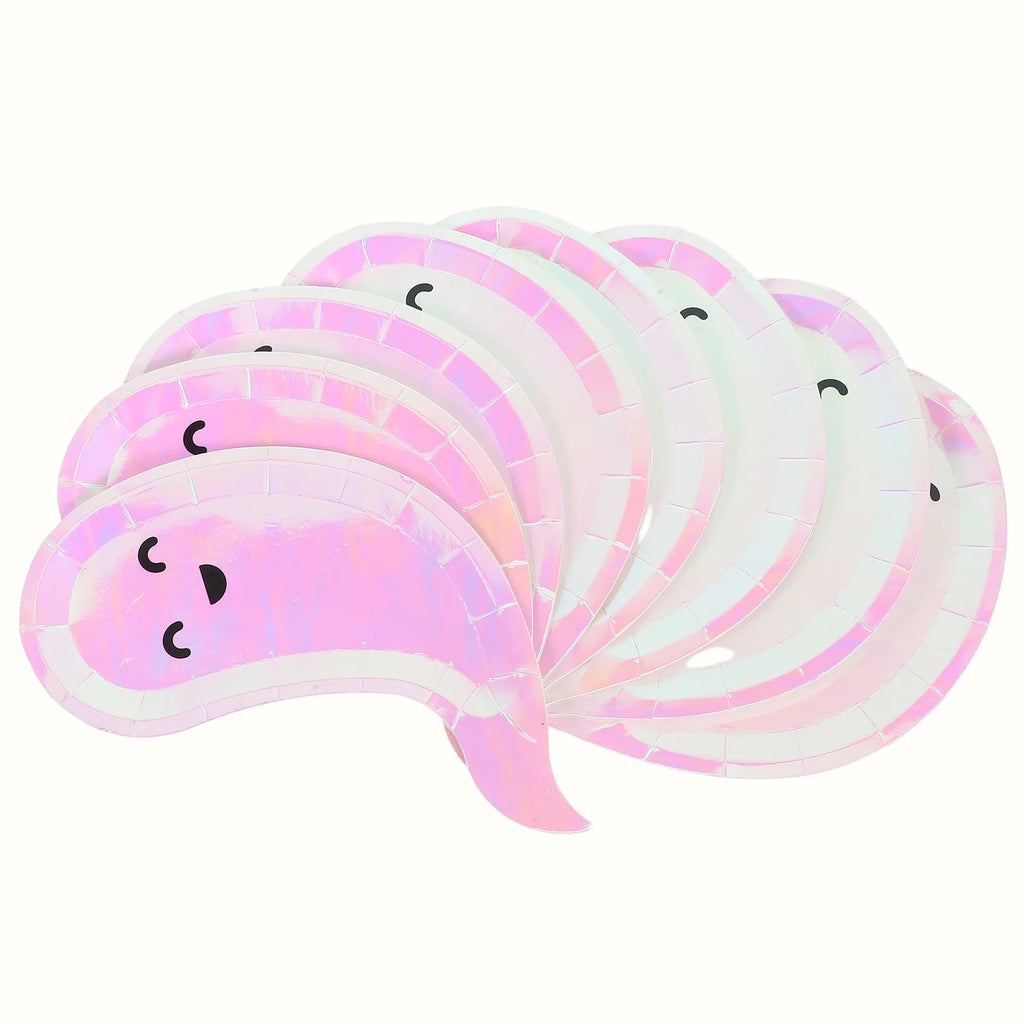 8pcs Ghost Shaped Paper Plates