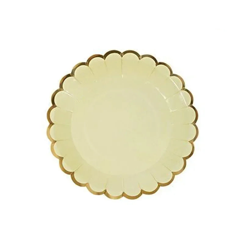 Macaron Color Disposable Plates