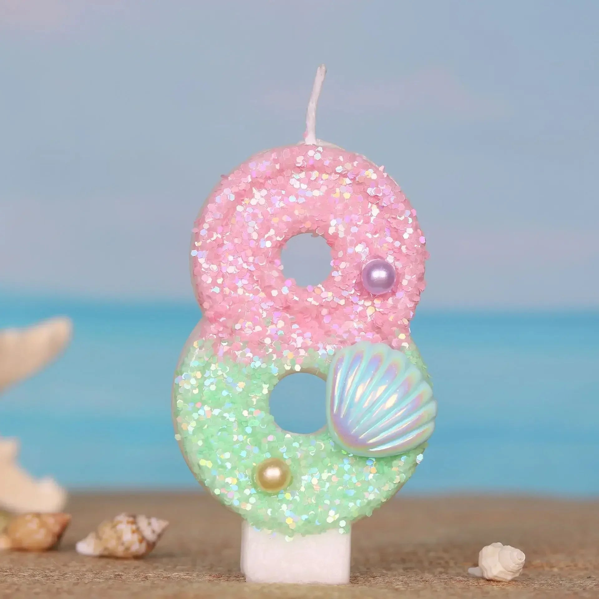 Ocean Mermaid Number Candles