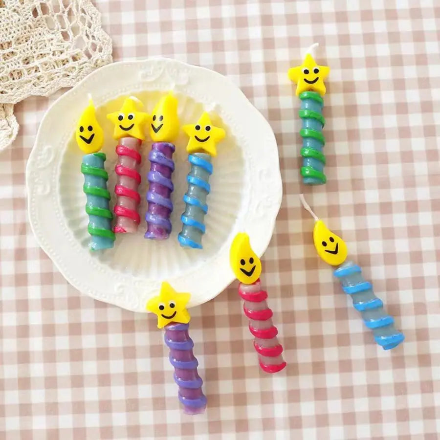 Cartoon Smiley Face Candles