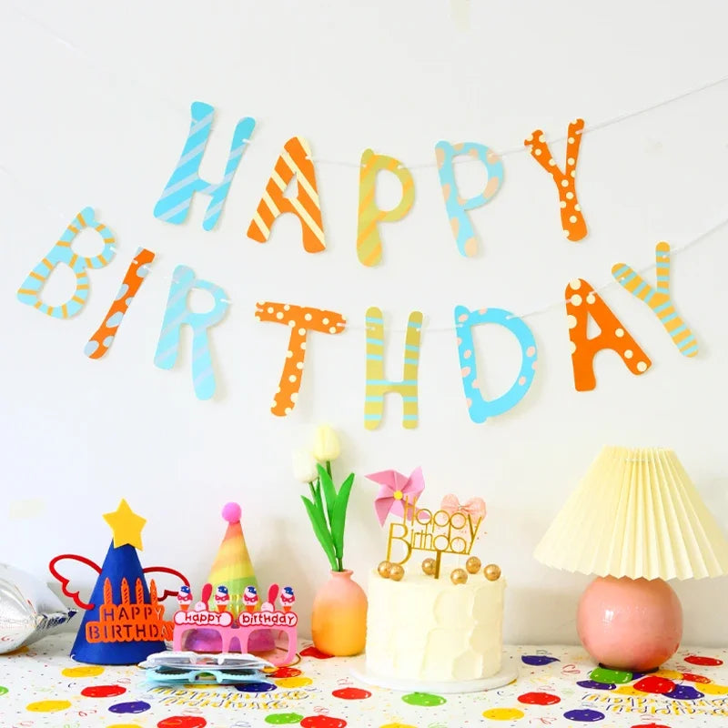 Colorful Pennant Banner with Letters