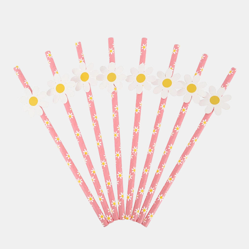 Daisy Paper Straws