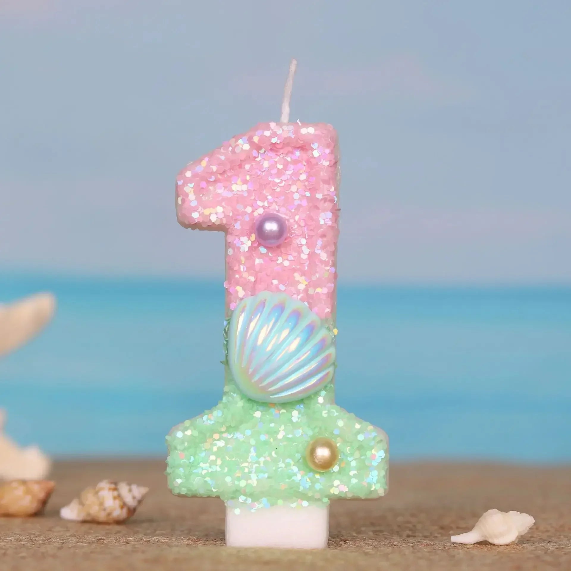 Ocean Mermaid Number Candles