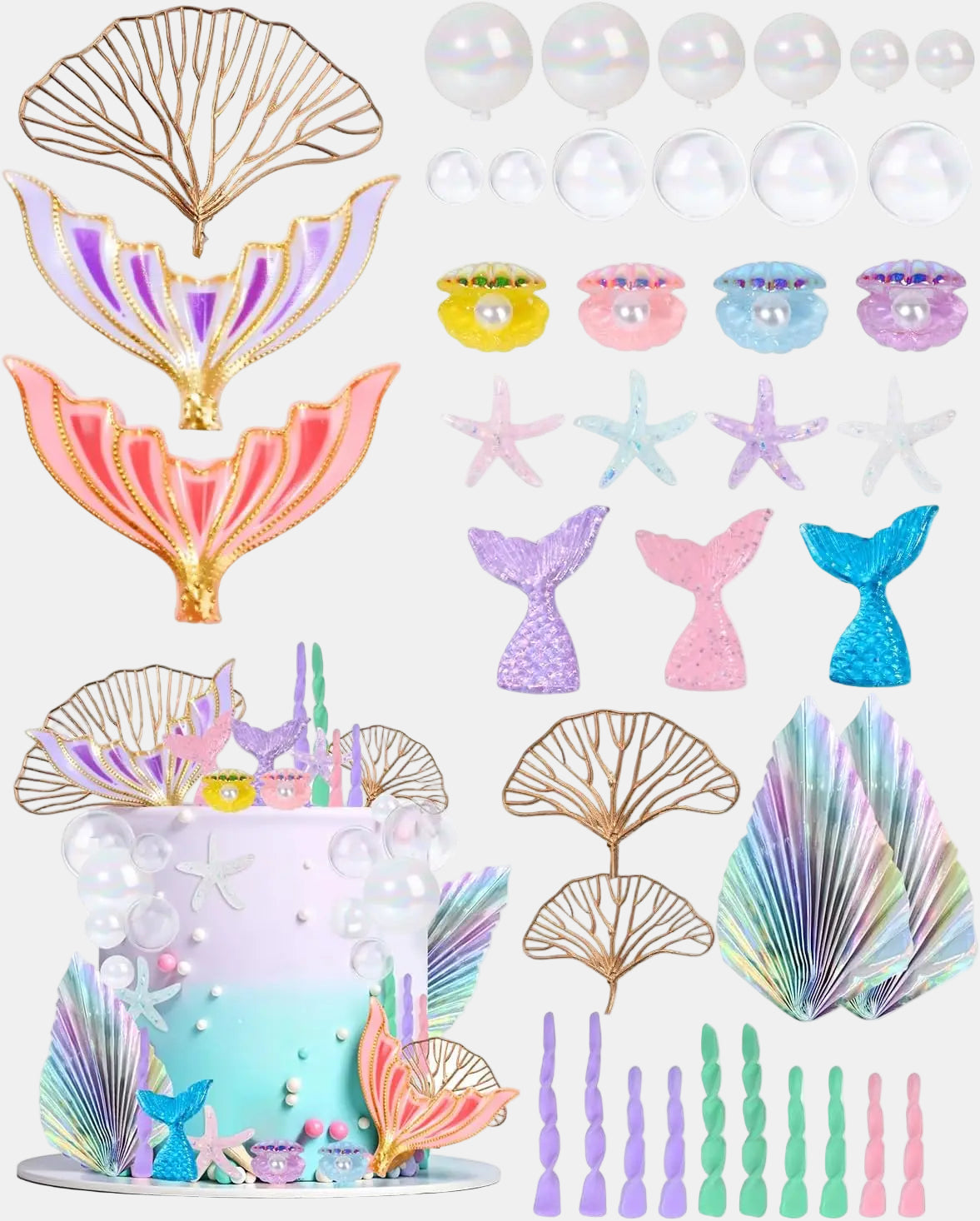 Mermaid Cake Toppers