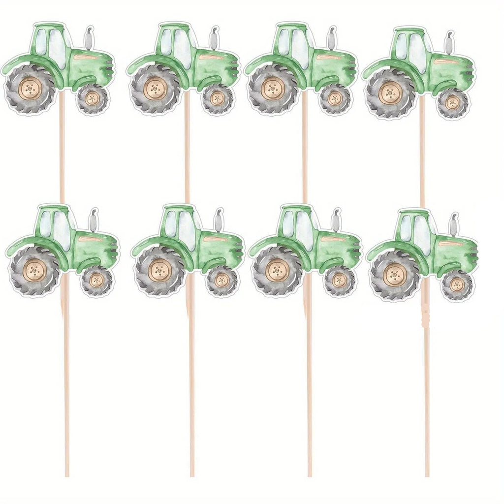 Farm Tractor Cupcake Toppers