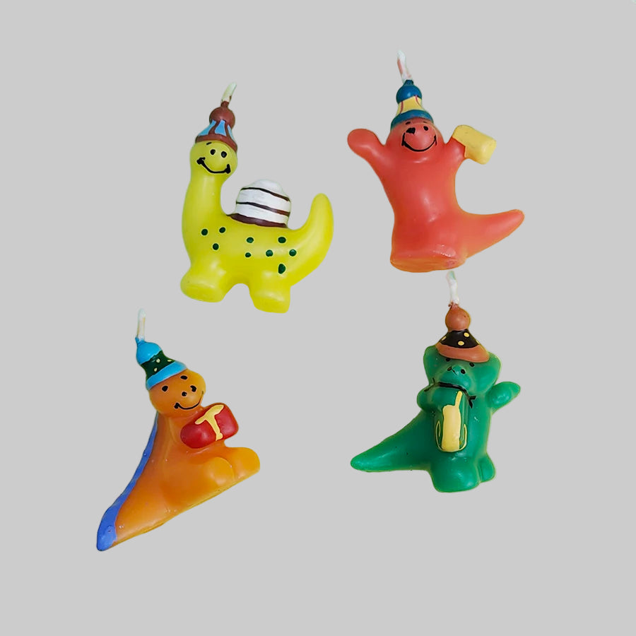 Happy Birthday Cartoon Dinosaur Candle