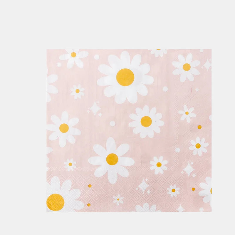 Daisy Printed Disposable Napkins