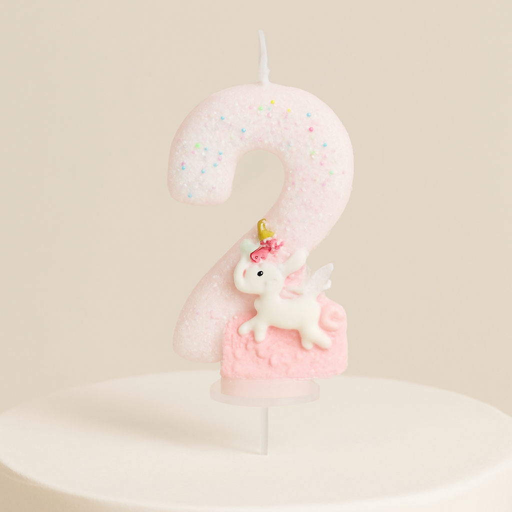 Unicorn Birthday Number Candles